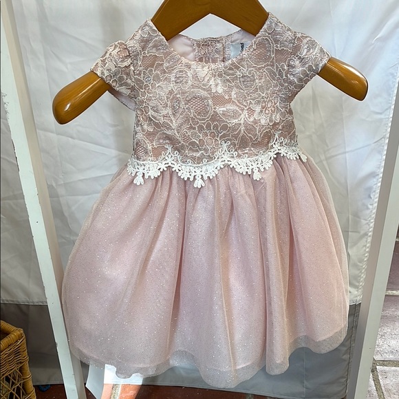 Rare Editions Pink Lace Formal Dress - Picture 1 of 11